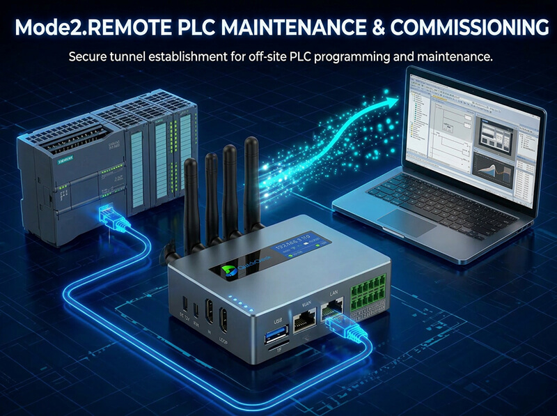 2. रिमोट PLC मेंटेनेंस - QuickDesk operating mode diagram